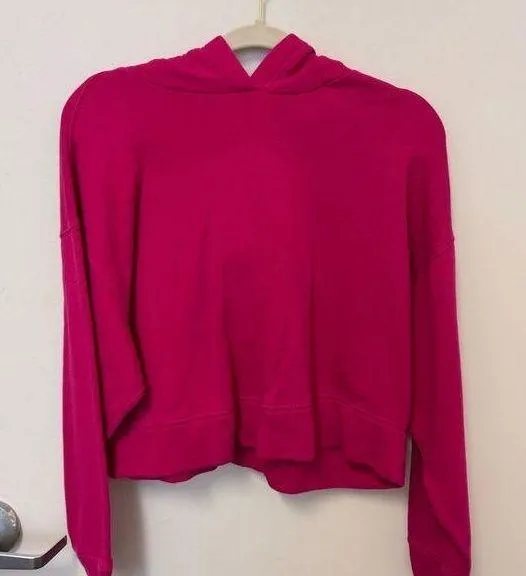 Old Navy Pink Oversized Cropped Hoodie - Image 2