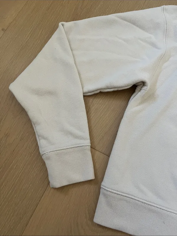 Uniqlo Cotton Crewneck Sweater in Beige Cream Women's XS Extra Small - Image 4