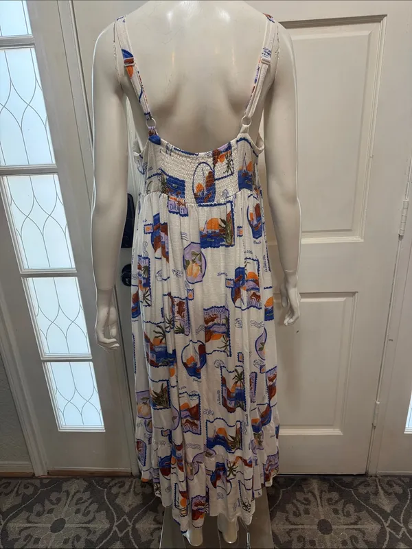 Paper Heart La Dolce Vita White Tropical Print Maxi Sundress. A - Image 9
