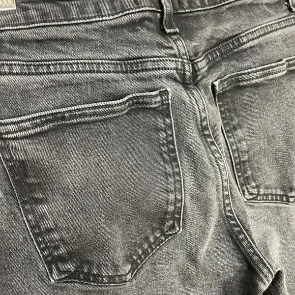 Zara Jeans Women Faded Black Size 4 High‎ Rise Denim Straight Slim Fit Classic - Image 8