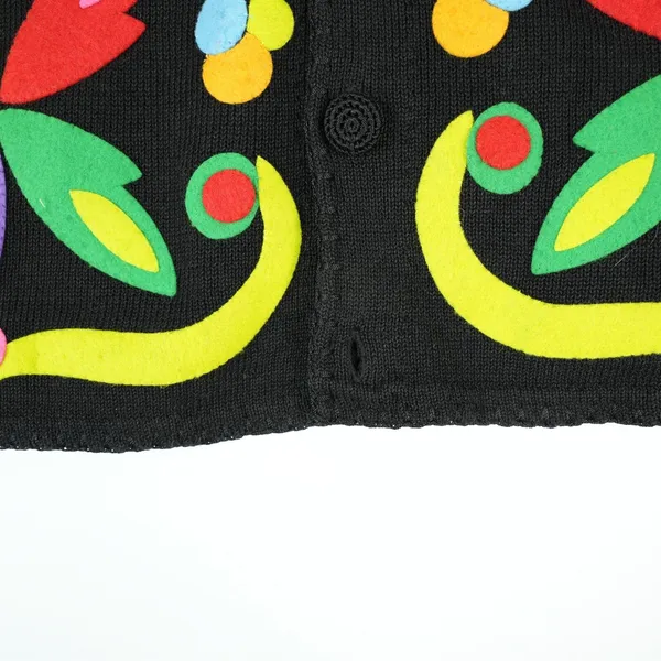 Vtg Sideffects Button Up Blouse‎ Funky Loud Butterfly's Flowers 80s Ramie Blend - Image 3