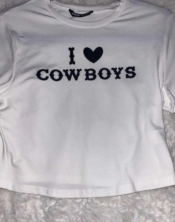 NWOT I heart cowboy White Tee Size L - Image 2