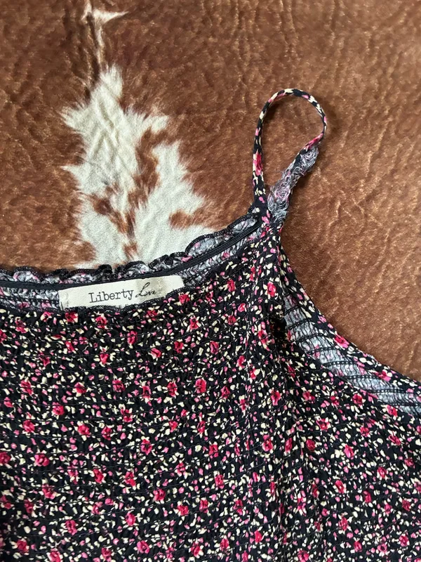 Liberty Love Maternity knee length dress size large All though labeled as maternity it can work as a regular dress as well! One of the straps is peeling pretty badly see photos - Image 3