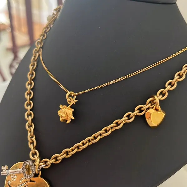 Juicy Couture | Double Layer Charm Necklace Gold Tone - Image 4