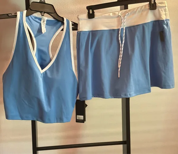 90 Degrees by Reflex 🌙✨NWT🏷️ 2 Pcs Racerback Tang with Inner Bra and Skort with back pleats set - Image 2