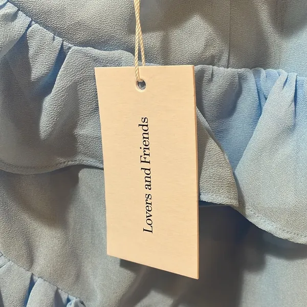 Womens New REVOLVE LOVERS AND FRIENDS DAWN MINI DRESS IN BABY BLUE - Image 6