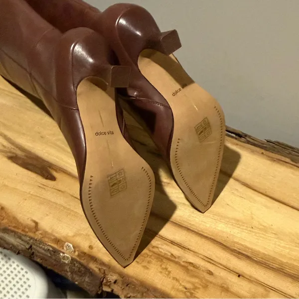 Dolce Vita Auggie‎ SOFT Leather Boots Size 8 Brown - Image 13