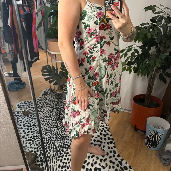 Anthropologie Layla Floral Sleep Dress White Pink Size Small - Image 3