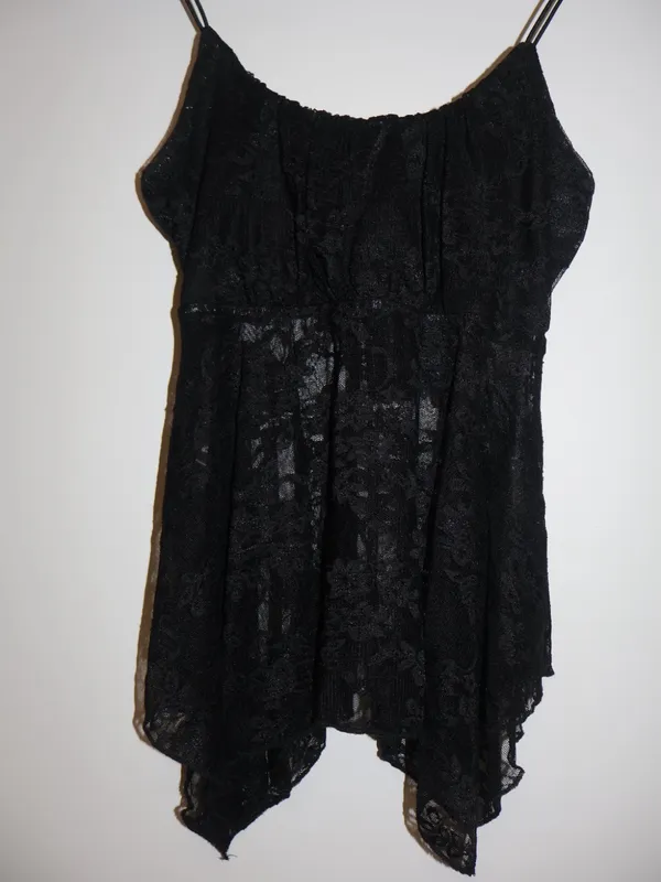 Just Polly New York Black Lace Babydoll Cami Top NWT Size S - Image 3