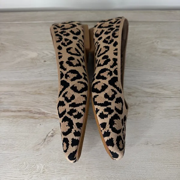 Vivaia Square-Toe V-Cut Flats Margot 2.0 Leopard Print size 40.5 - Image 4