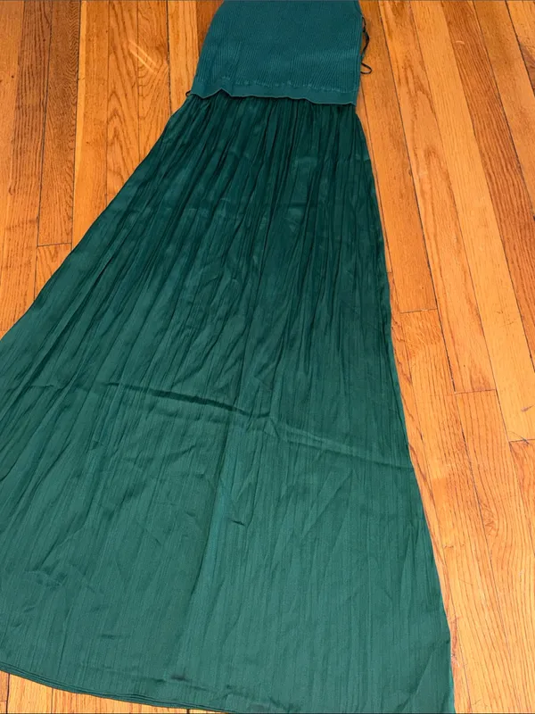 Anthropologie green Thea sleeveless twofer maxi dress size XS knit - Image 5