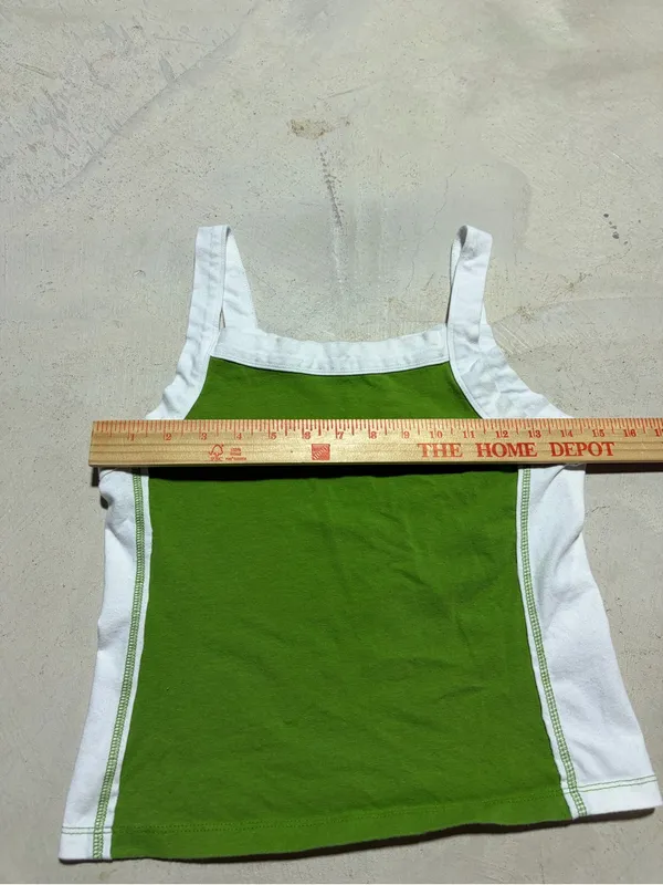 Pilcro Green & White Tank Top small - Image 5
