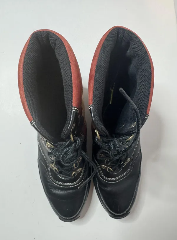 Timberland Tri-Color Nubuck Leather Boots Size 8M - Image 2