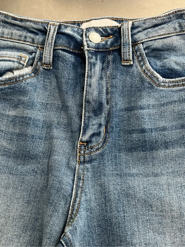 VERVET Women’s Medium Wash High-Rise Wide-Leg Stretch Blue Jeans - Size 26 VGUC - Image 3