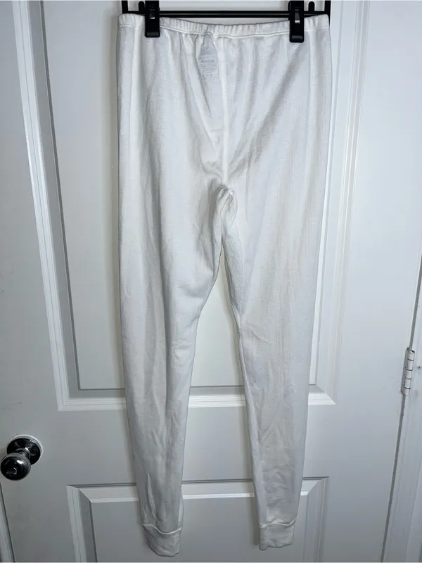 Fruit of the Loom Long John White Cozy Waffle Knit Winter Thermal Pants Sz Small - Image 6