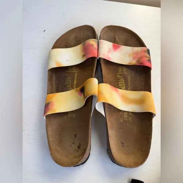 Birkenstock Papillio Curaçao Double Strap Slide Colorful Women's Sandals size 10 - Image 4