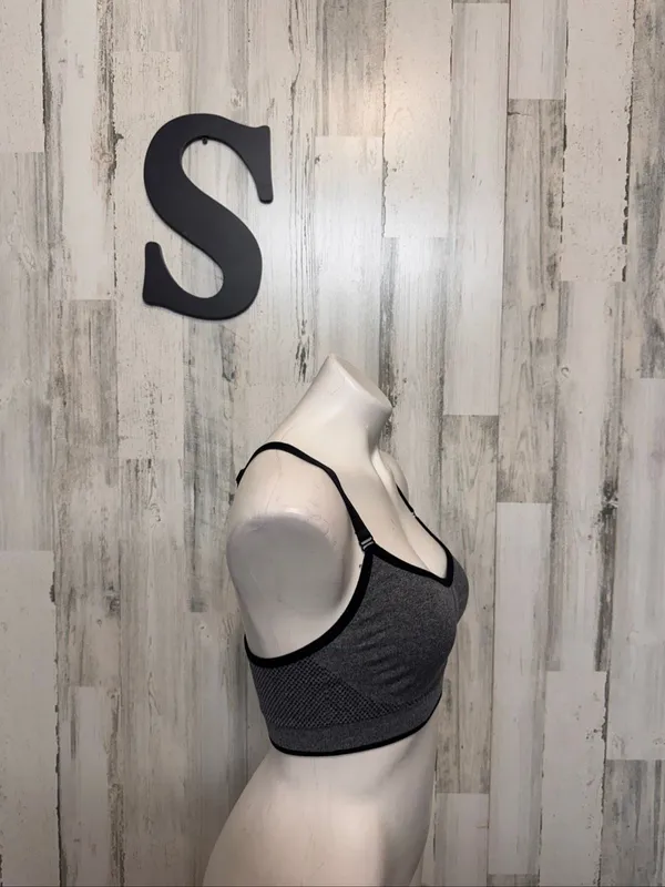 PUMA Grey Heather Seamless Padded Sports Bra Womens Size Small Racerback - Image 3