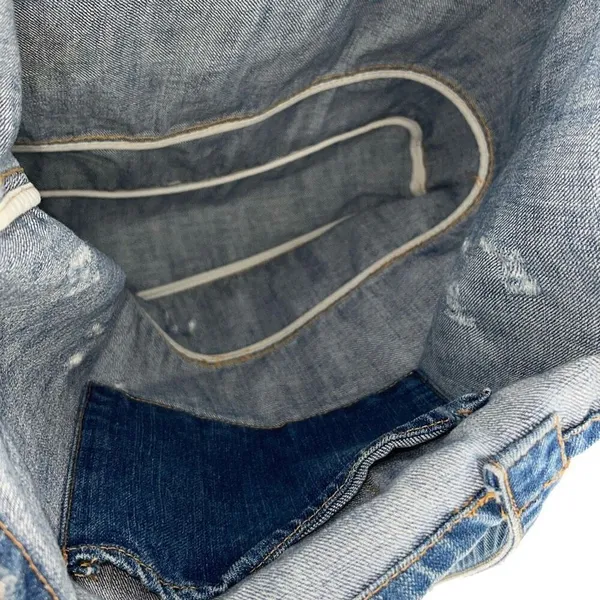 American Eagle Outfitters Denim Tote Bag.‎ Cotton Blue Medium Size - Image 4