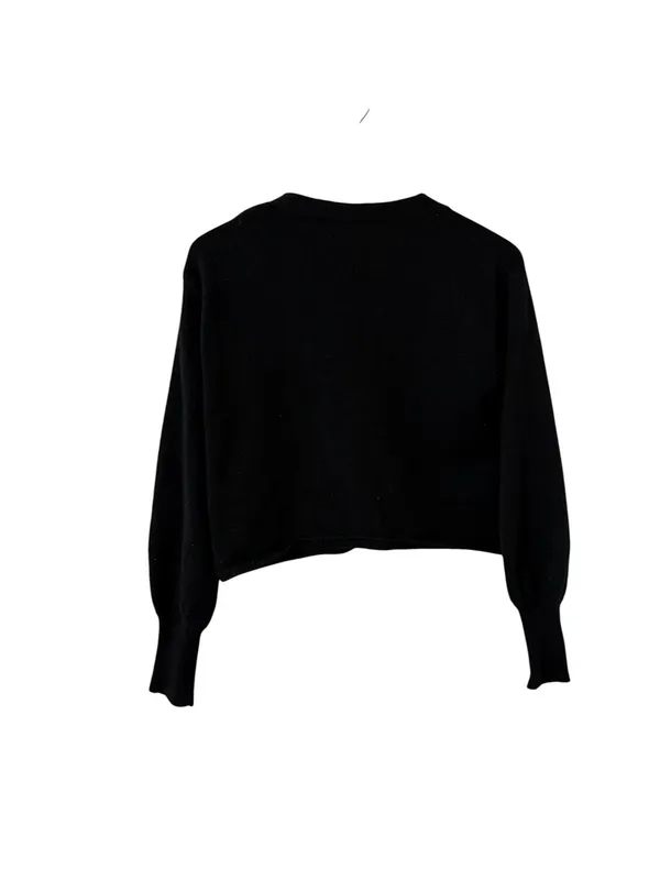 REFORMATION Varenne Cashmere Embellished Cardigan Sweater Top - Image 8