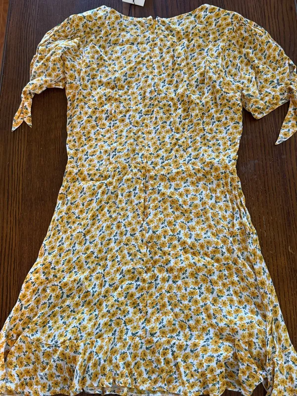 NWT Faithfull the Brand Florence Yellow Floral Mini Dress US 4 - Image 5