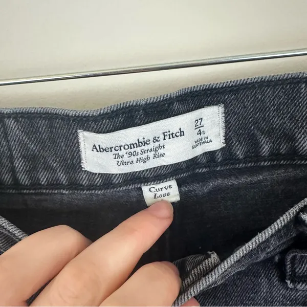 Abercrombie & Fitch | Gray The 90’s Straight Ultra High Rise with Slit Jeans 4R - Image 4