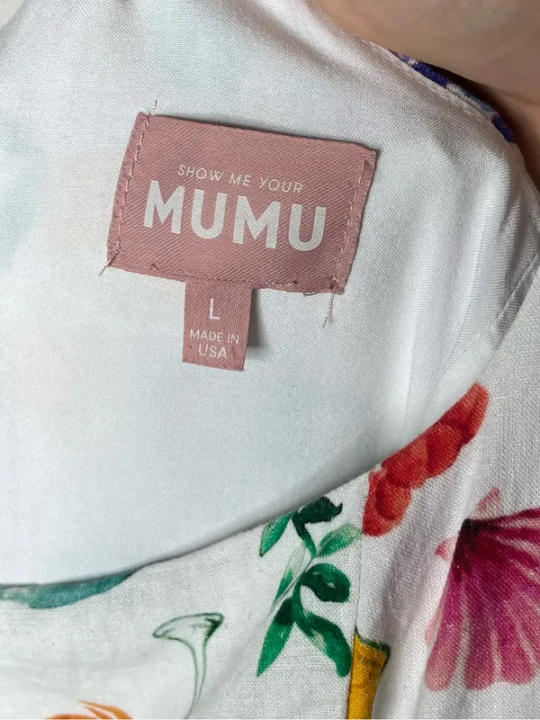 Show Me Your Mumu Steph Mini Dress in Italian Picnic Linen Euro Summer - Image 8