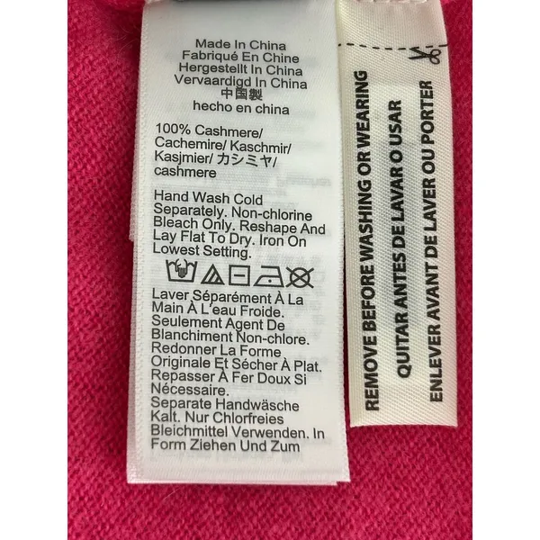 J.Crew Cashmere Sweater Pink Short Sleeve Crew Neck - Image 4