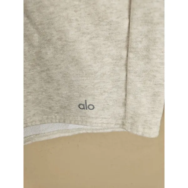 Alo Womens Oatmeal Sweatshorts Sweat Shorts XS‎ - Image 3