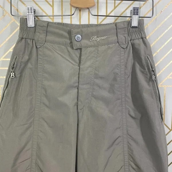 Bogner Ski Snow Pants Grey Taupe Puffer‎ Nylon - Image 2