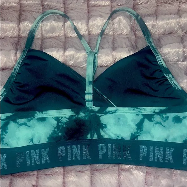 PINK Victoria's Secret‎ Green Sports Bra Intimates - Image 3
