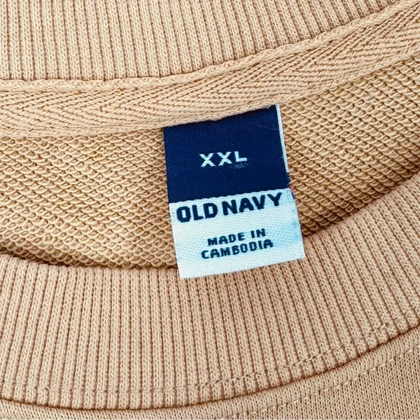 Old Navy Peace Love Pride Crewneck Sweatshirt Peach Tan‎ XXL Plus Size - Image 9