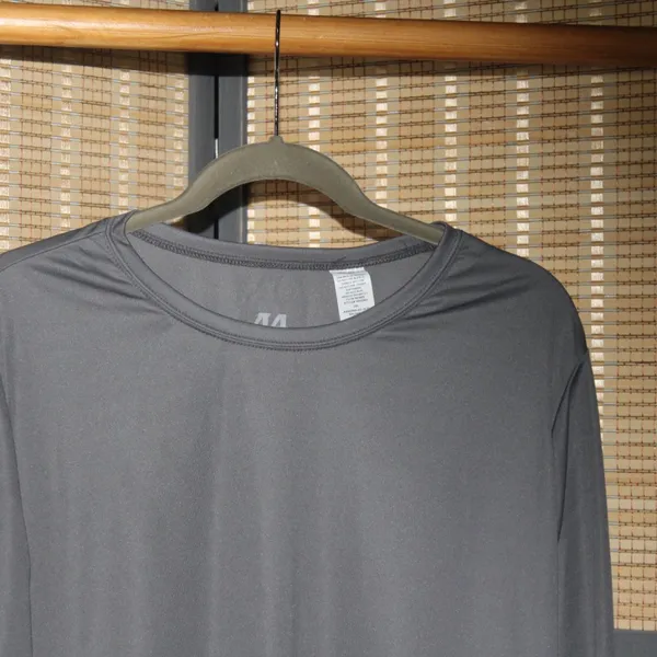 A4 Graphite Long Sleeve Performance Crew Tee Gray Size XXL - Image 3