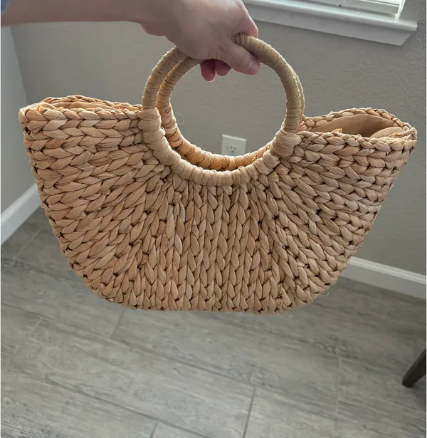 Natural Straw Woven Half - Image 3