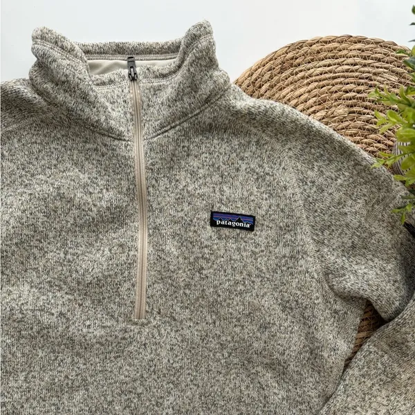 Patagonia Better Sweater Quarter 1/4 Zip‎ Fleece Pullover Grey Large - Image 3
