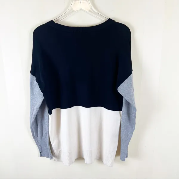DKNY Colorblock Sweater Size Large Neutral - Image 3