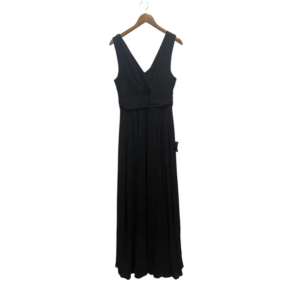 Lulus Thoughts of Hue Black Surplice Maxi Dress size Large NWT - Image 5