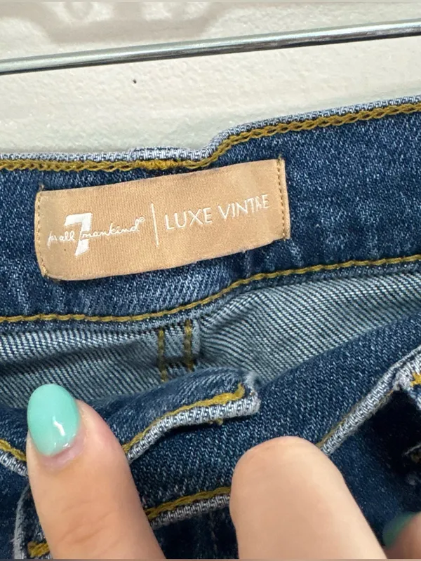 7 For All Mankind Straight Leg Jeans raw hem‎ - Image 3