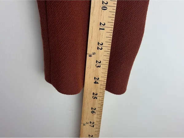 J.Crew Classic Lady Day Coat Dark Amber Italian Wool Thinsulate Size 14 - Image 14