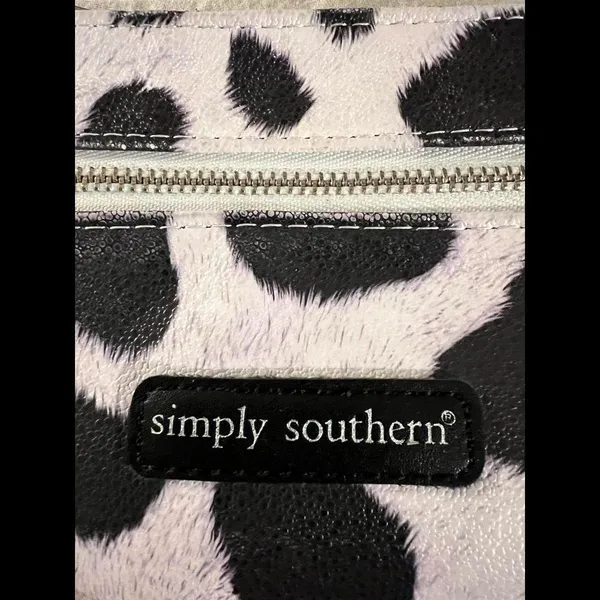 Simply Southern Cow Print Coin Purse With Key Chain - Image 2