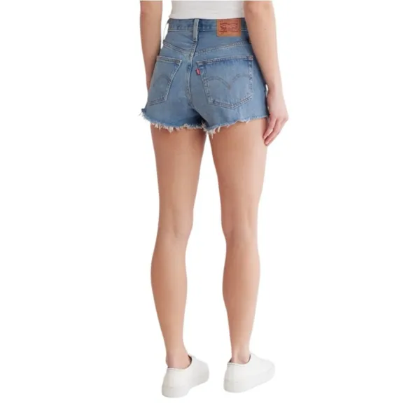 Levi's Womens 501 Original High Rise Raw Hem Cutoff Denim Shorts Light Wash 27 - Image 2