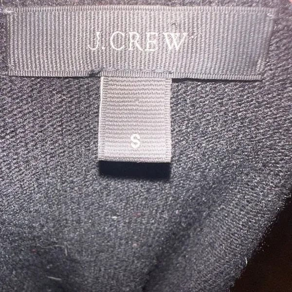 J Crew cream & black wool blend high low elevated basic sweater - Image 3
