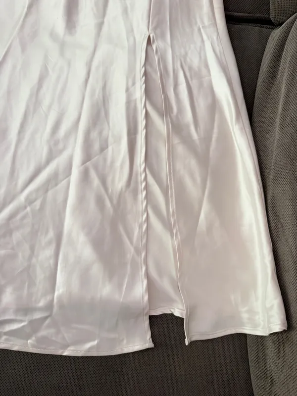 Off white silky dress Size XS - Image 5