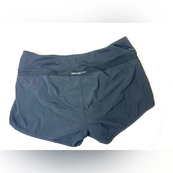 New Balance L Black Athletic Running Shorts - Image 2