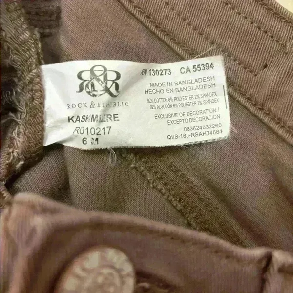 Rock & Republic Kashmiere Taupe Distressed Jeans Women’s Size 6M - Image 7