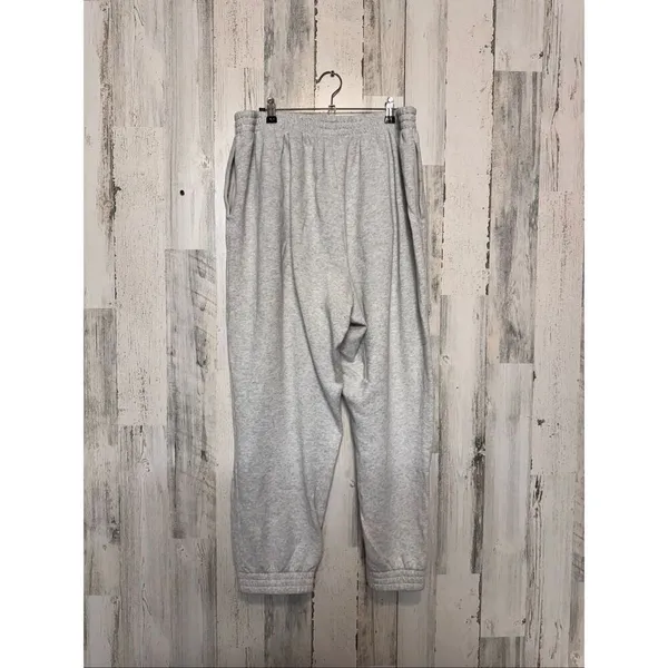 PINK Victoria’s Secret Light Gray High-Rise Fleece Joggers Women’s XL - Image 3