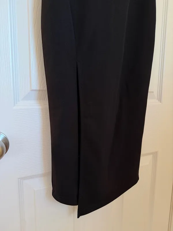 Hello Molly Black Midi Dress Slit - Image 8