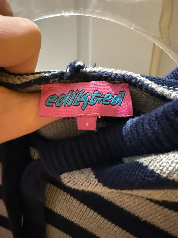 Edikted Striped Knit Hoodie - Image 3