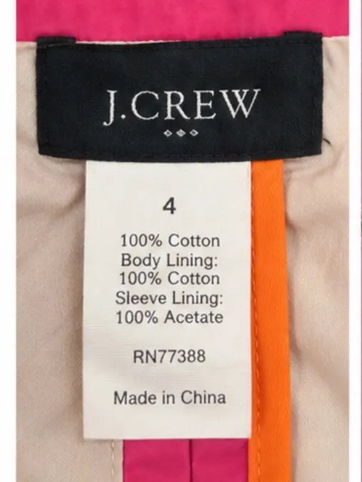 J.Crew Bright Pink Lightweight Trench Jacket Coat Size 4 Button Front - Image 4
