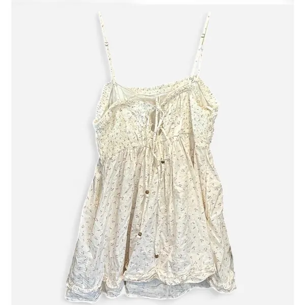 Free People Gabby Mini Dress In White Floral Print Small - Image 6