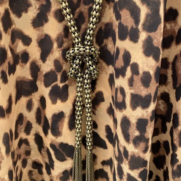 Windsor Animal Print Top With Chain‎ Tie - Image 3